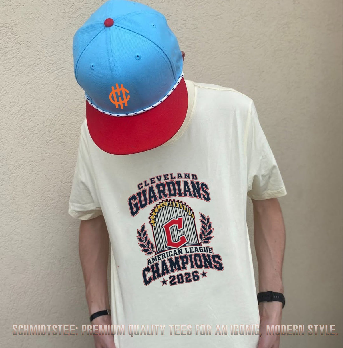 Cleveland Guardians American League Champions 2026 Arch Logo Baseball shirt