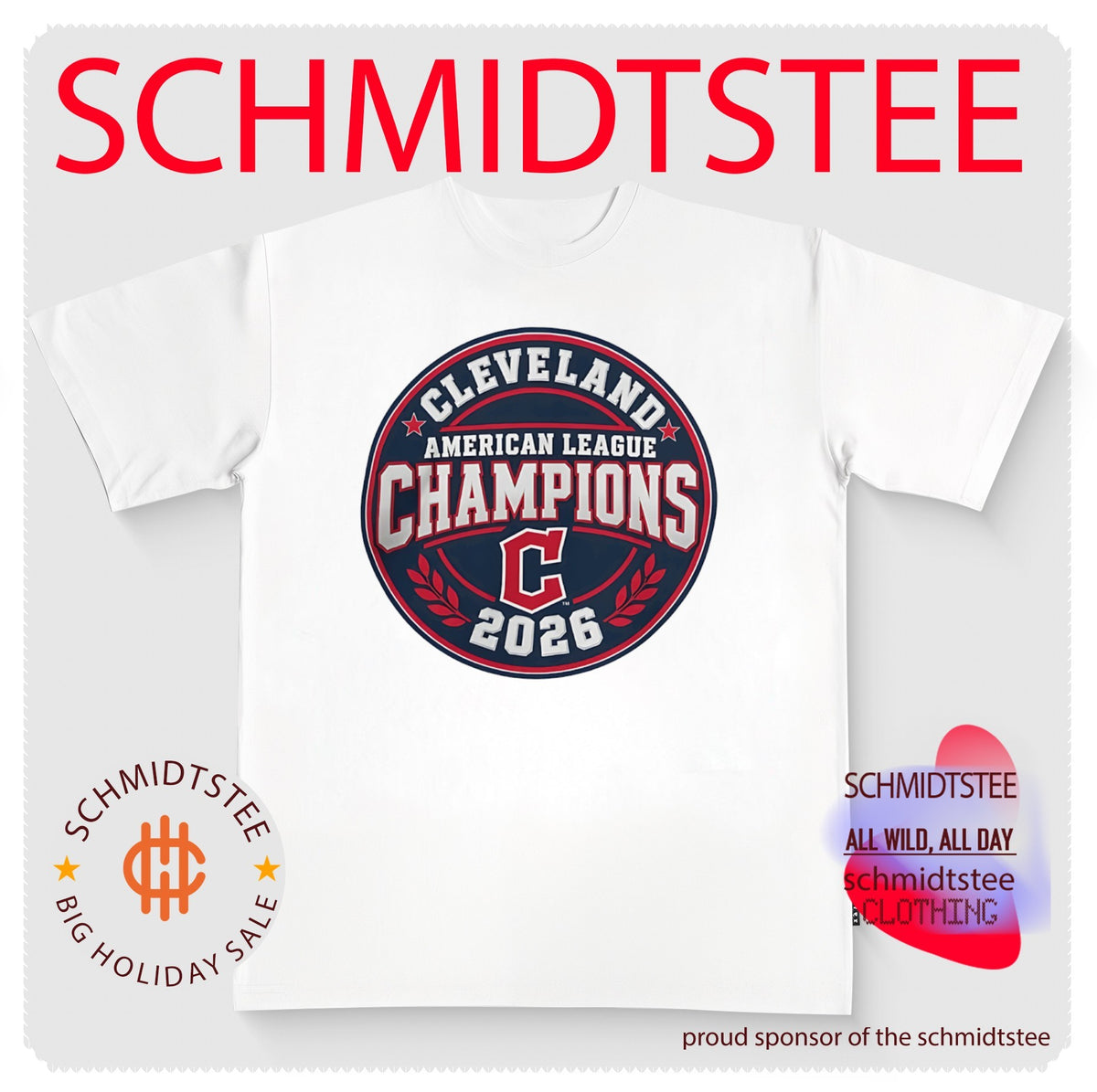 Cleveland Guardians American League Champions 2026 Round Emblem Baseball Fan Shirt