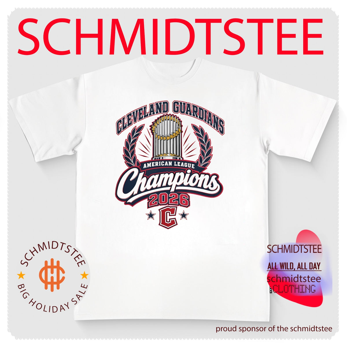 Cleveland Guardians American League Champions 2026 Trophy Winner shirt