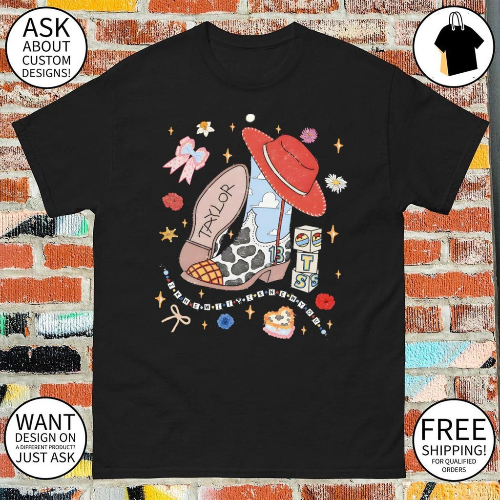Cowboy Boot Western Taylor I Knew You Were Trouble Toy Block Star shirt