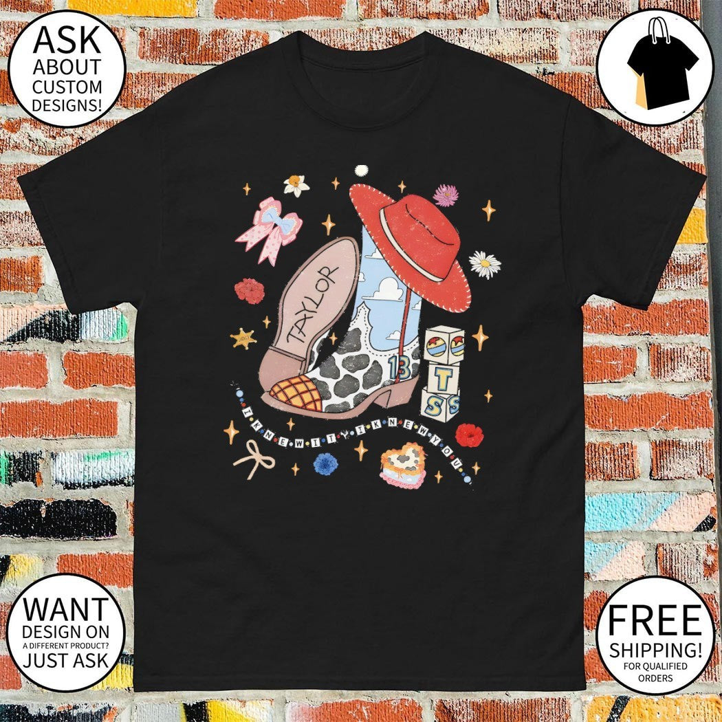 Cowboy Boot Western Taylor I Knew You Were Trouble Toy Block Star shirt