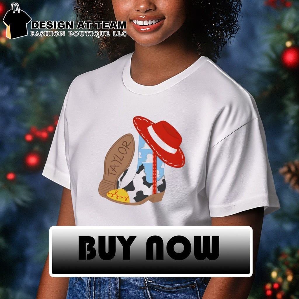 Cowboy boot and hat Taylor for a custom birthday shirt