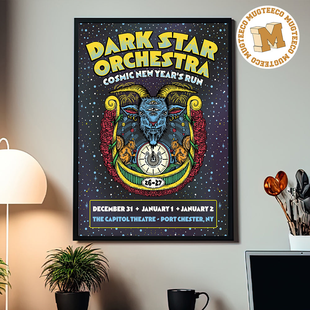 Dark Star Orchestra Port Chester NY 2026 Event Poster At Capitol Theatre On December 31 And January 1 2 2026 2027 Home Decor Poster Canvas