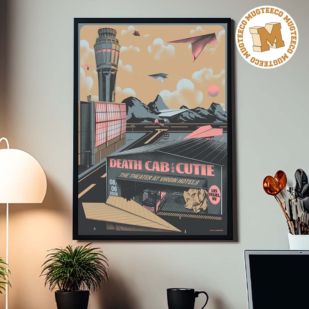Death Cab For Cutie Las Vegas NV 2026 Event Poster Theater At Virgin Hotels On August 6 2026 Home Decor Poster Canvas