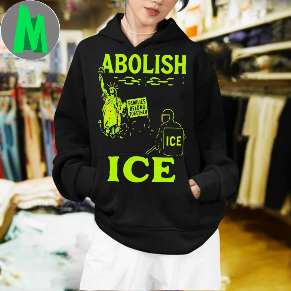 Design Abolish Ice Protest Families Belong Together Statue Of Liberty Gildan Shirt