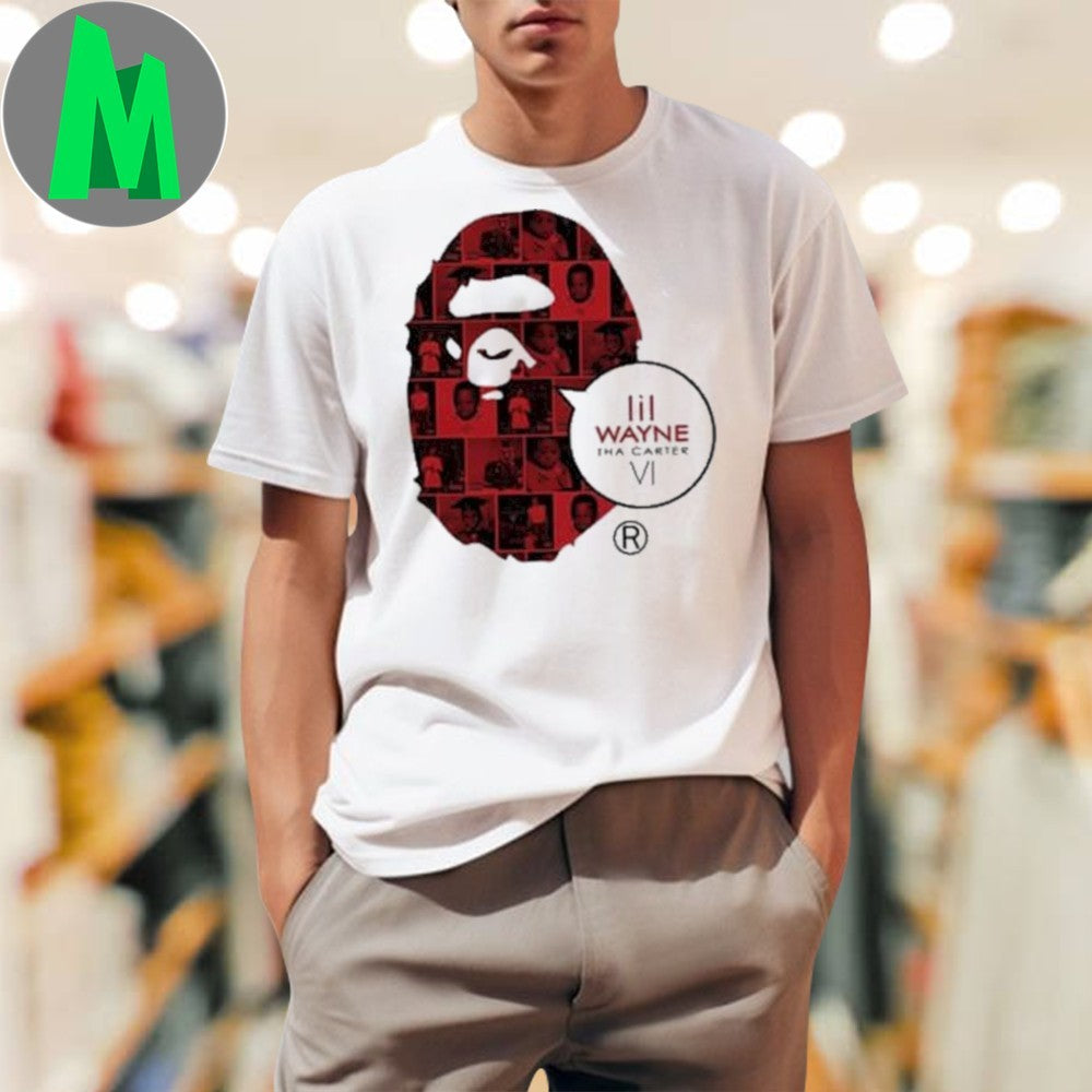 Design BAPE Lil Wayne Tha Carter VI Special Edition Collectible Graphic T-Shirt
