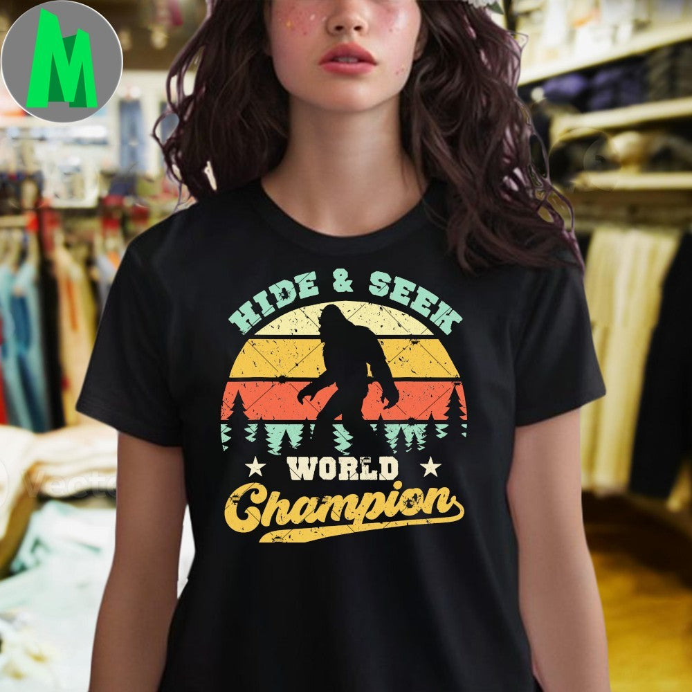 Design Bigfoot Hide And Seek World Champion Shirt