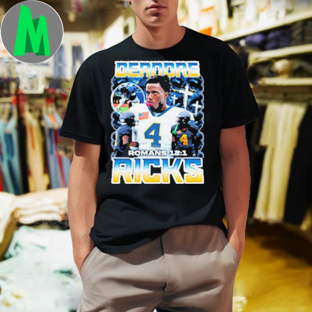 Design Deandre Ricks #4 Football Player Romans 12 1 Shirt