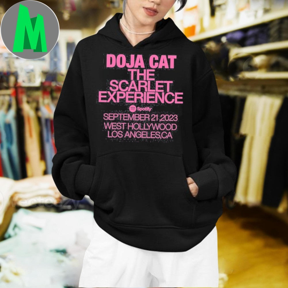 Design Doja Cat The Scarlet Experience Sep 21 2023 Los Angeles Concert T-Shirt