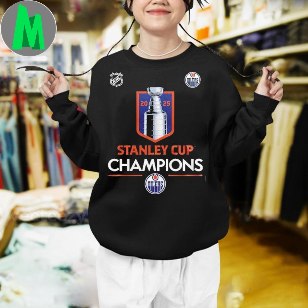 Design Edmonton Oilers NHL Stanley Cup 2025 Champions Fan T-Shirt