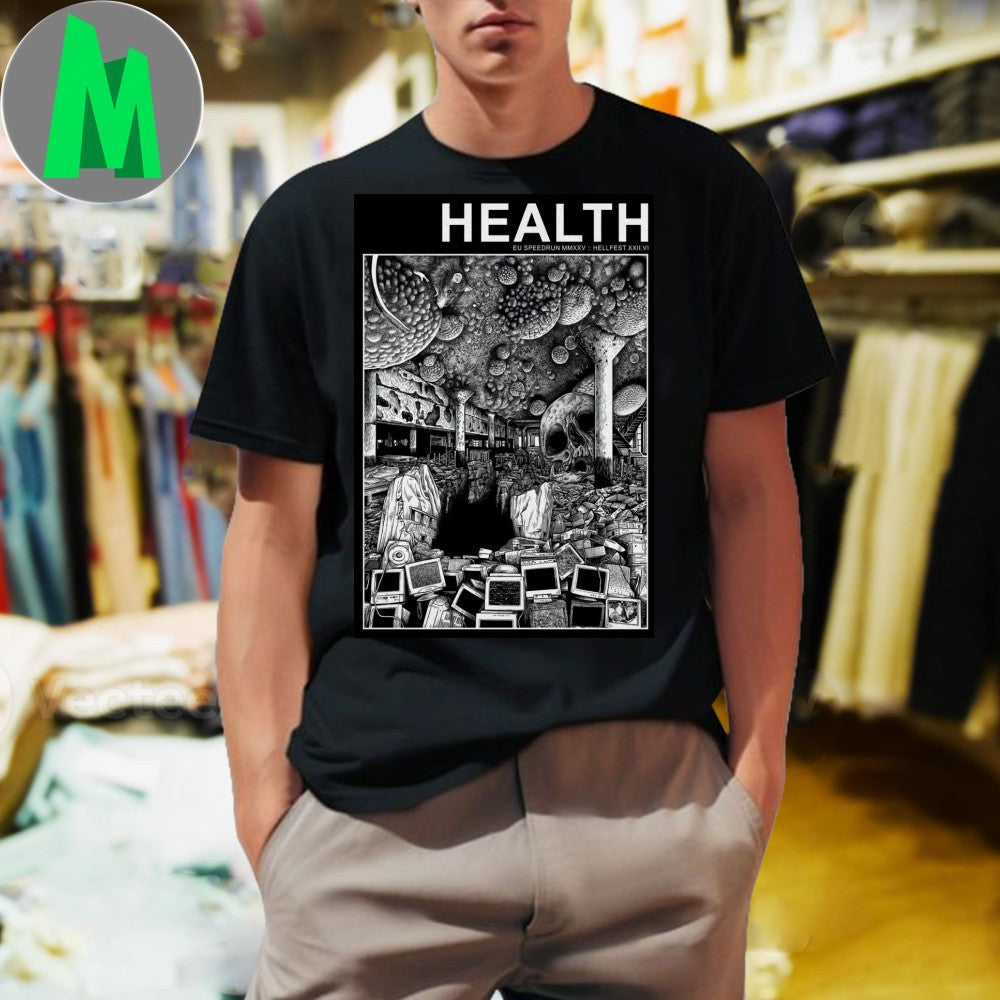 Design Health EU Speedrun MMXXV Hellfest 2025 Clisson France Concert Poster Shirt