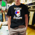 Design I may live in Texas but I’m a Steelers fan forever logo 2025 shirt