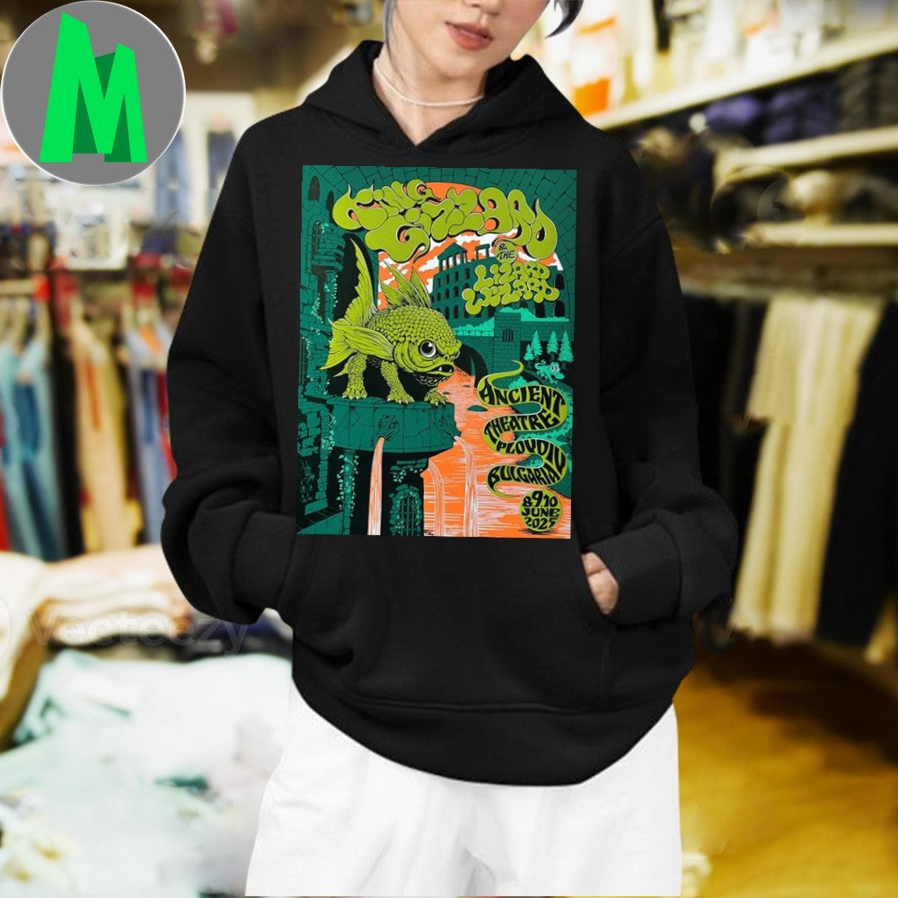 Design King Gizzard At Ancient Theatre In Plovdiv Bulgaria On June 8-9-10 2025 Green Fish Shirt