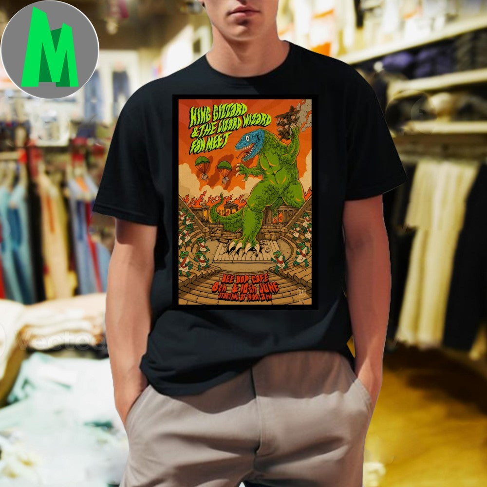 Design King Gizzard & The Lizard Wizard Tour 2025 Ancient Theatre Plovdiv June 8 & 10 Concert Poster Psychedelic Rock Band Fan Apparel T-Shirt