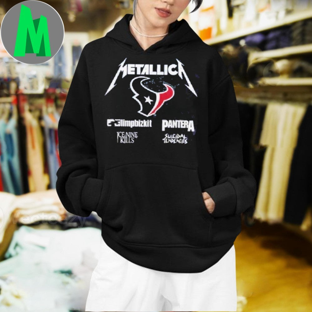 Design Metallica M72 World Tour Houston Texans June 14 2025 Concert Graphic T-Shirt
