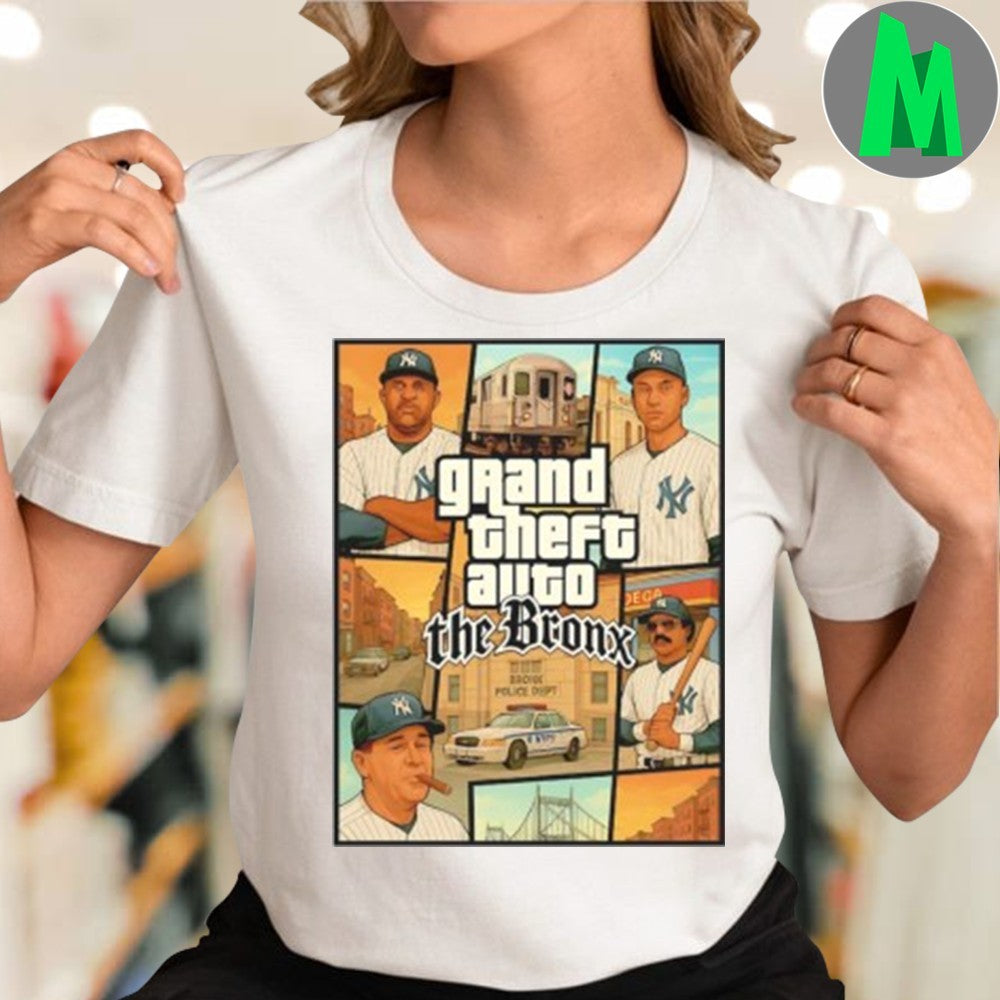Design NY Yankees Grand Theft Auto The Bronx Graphic T-Shirt