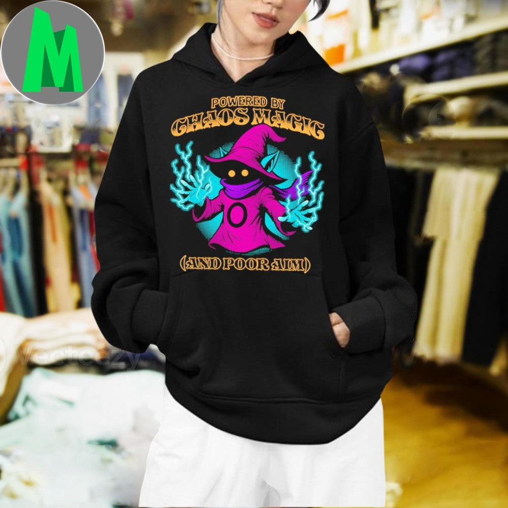 Design Powered By Chaos Magic Fantasy Wizard Funny Shirt