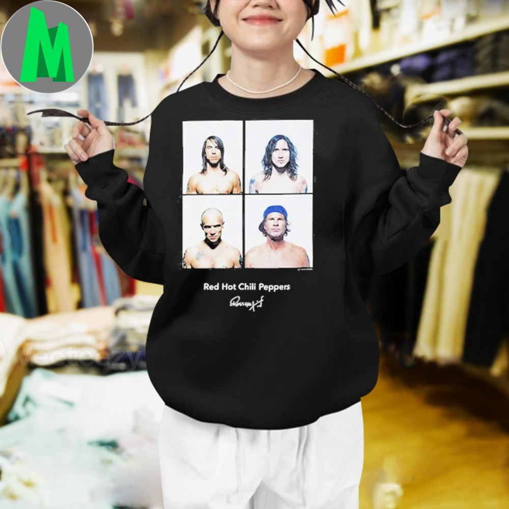 Design Red Hot Chili Peppers 4 Members Photo Grid Graphic T-Shirt