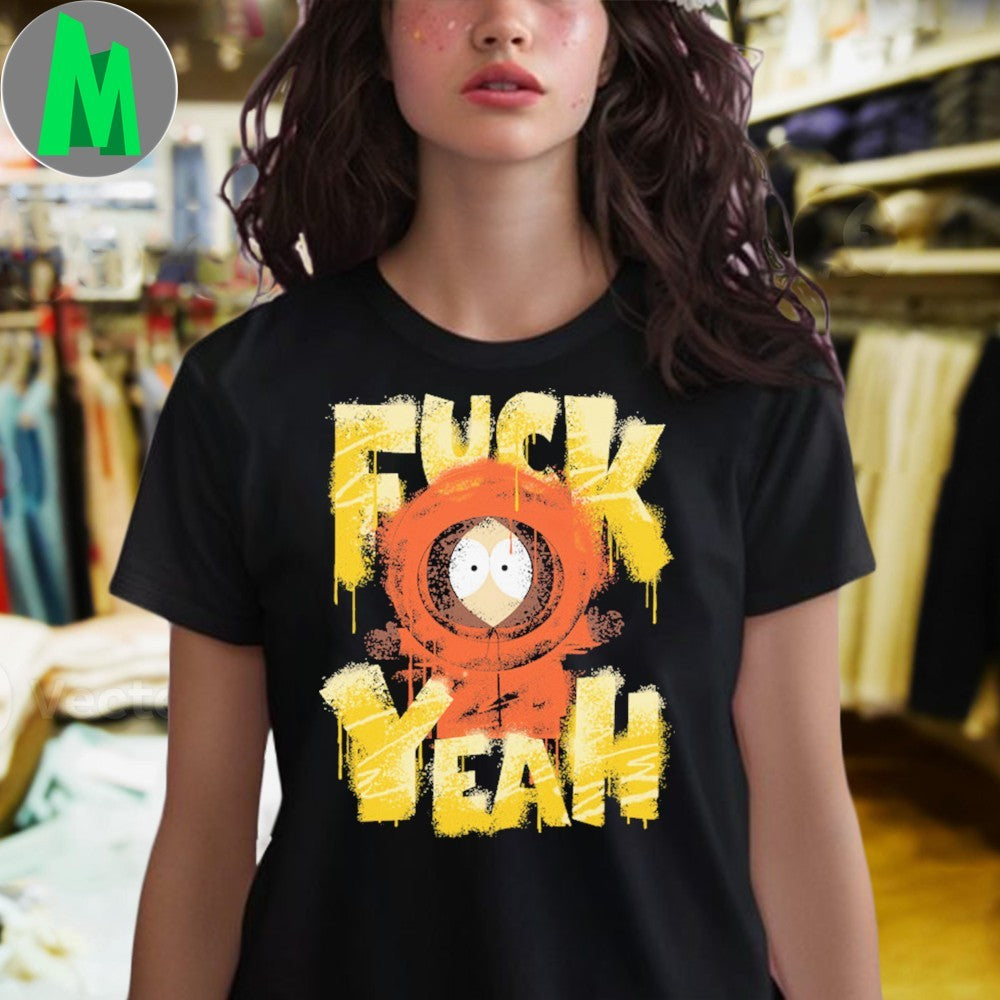 Design South Park Kenny Fuck Yeah Funny Cartoon Quote TV Show Shirt