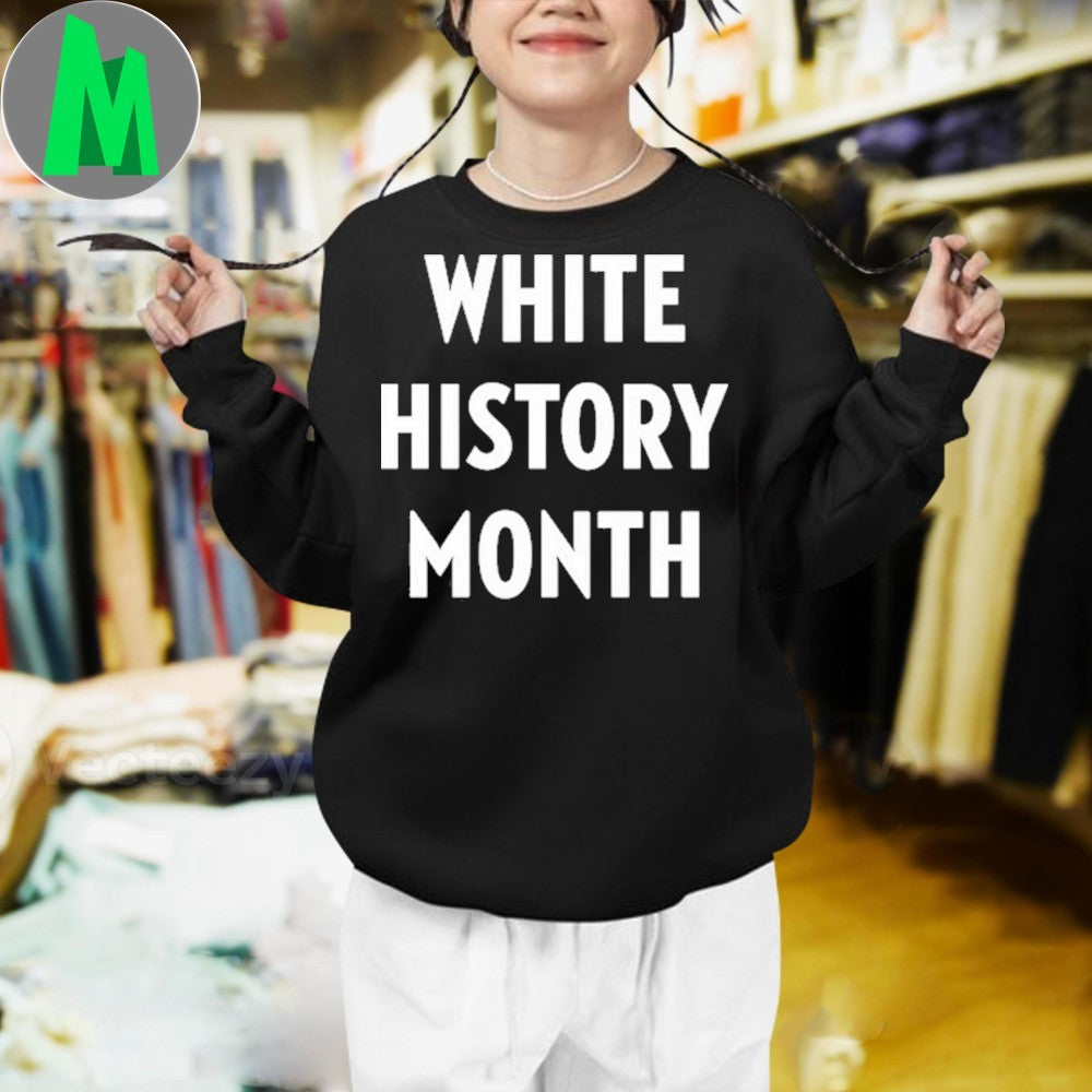 Design Tommy Robinson’s White History Month Slogan Graphic T-Shirt
