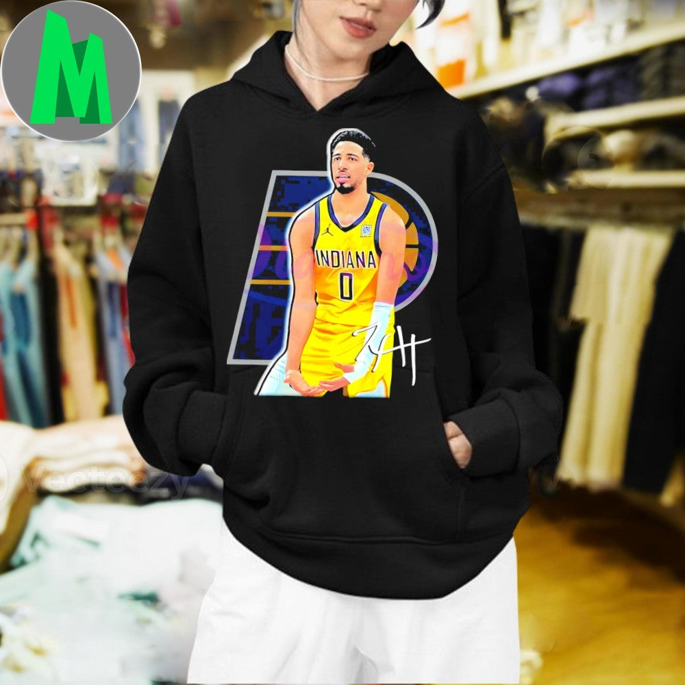 Design Tyrese Haliburton Indiana Pacers Signature Pose Shirt