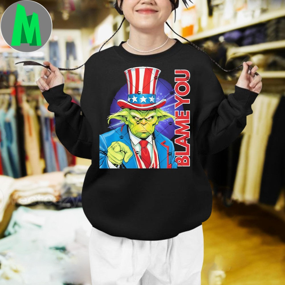 Design Uncle Sam I Blame You July 4th Funny Graphic T-Shirt