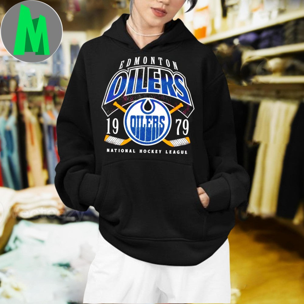 Design Vintage Edmonton Oilers Locker Room Retro 1979 Hockey Shirt
