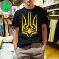 Design Yuri The Coat Of Arms Of Ukraine Spider Web Patriotic Support Graphic T-Shirt