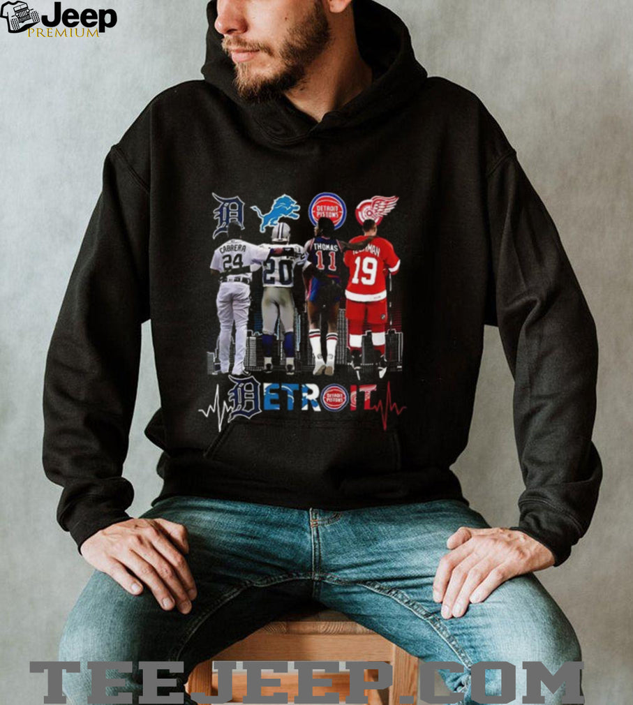 Detroit Tigers Lions Pistons Red Wings Cabrera Sanders Thomas Yzerman Detroit Shirt