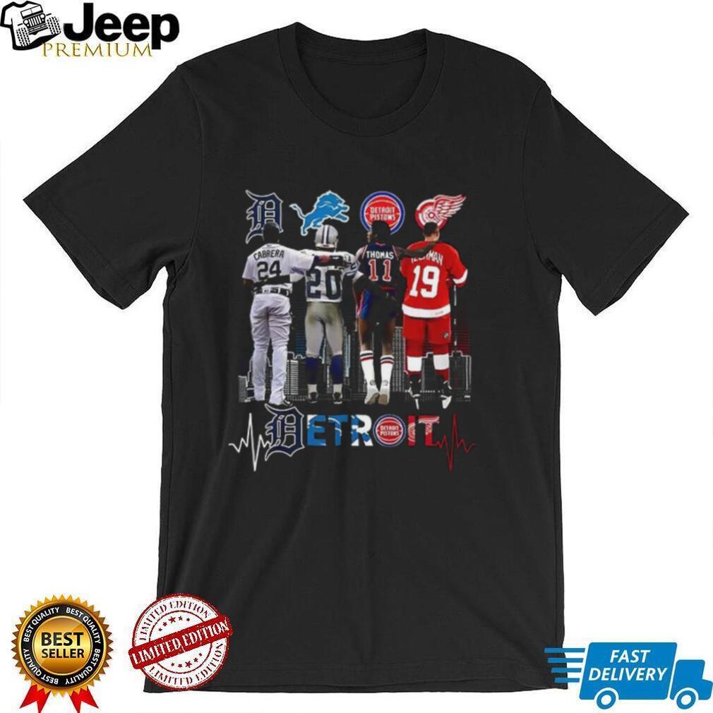 Detroit Tigers Lions Pistons Red Wings Cabrera Sanders Thomas Yzerman Detroit Shirt