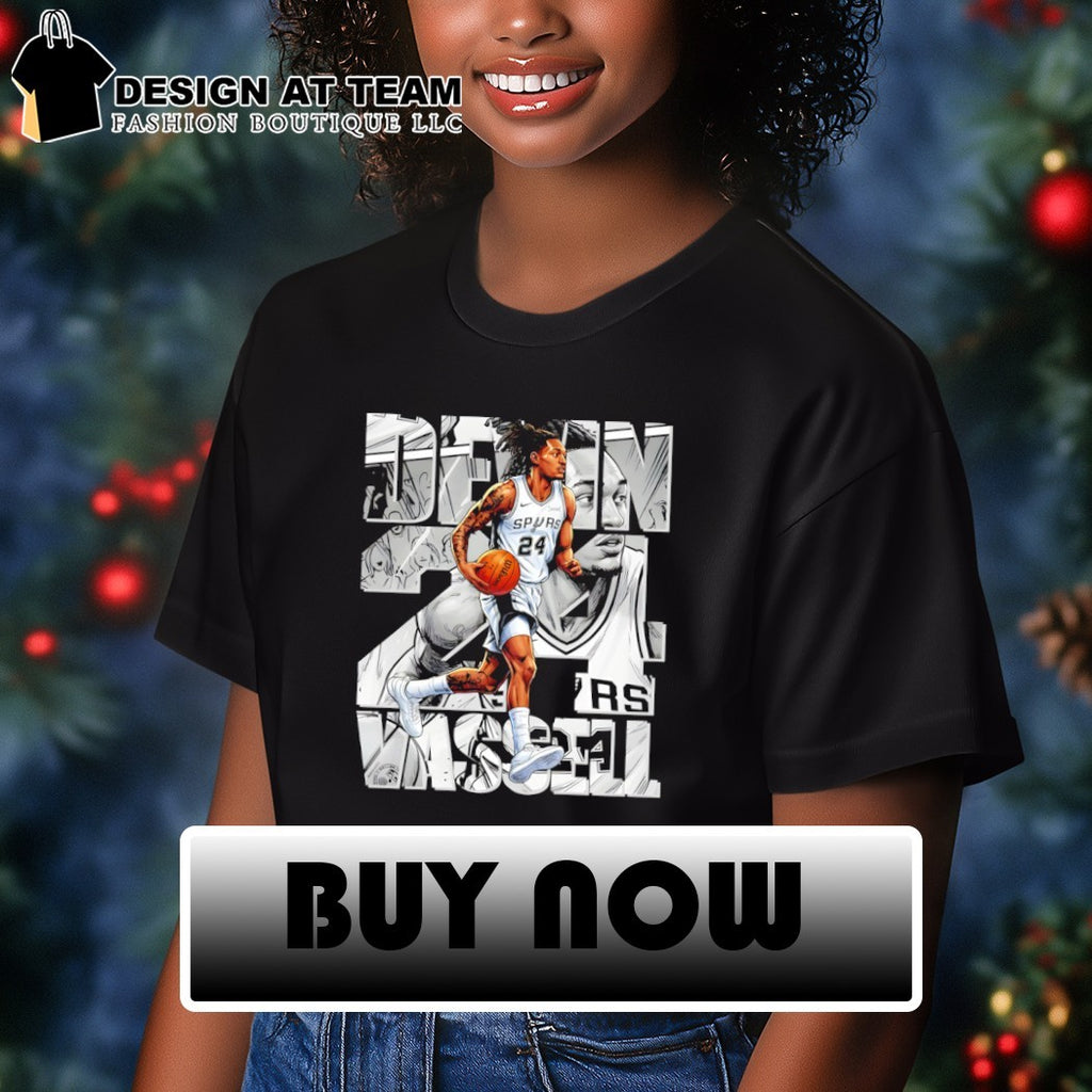 Devin Vassell #24 San Antonio Spurs Basketball Player NBA 2026 shirt