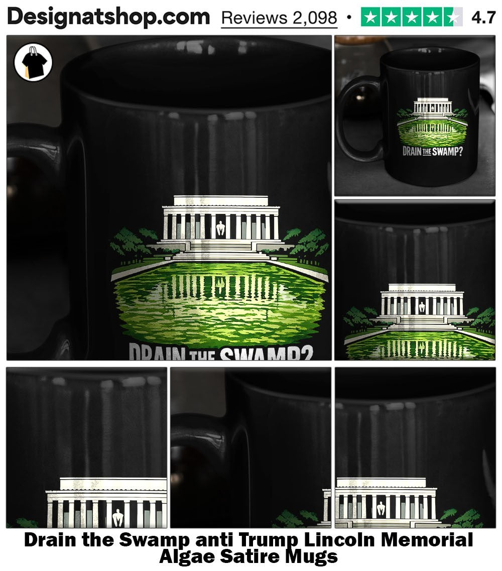 Drain the Swamp anti Trump Lincoln Memorial Algae Satire shirt