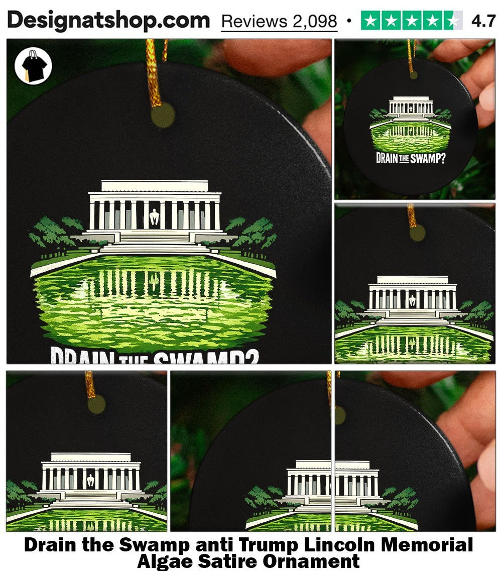 Drain the Swamp anti Trump Lincoln Memorial Algae Satire shirt