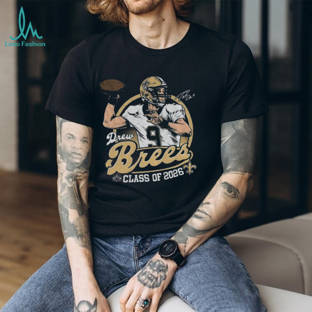 Drew Brees Saints Class of 2026 NFL signature shirt