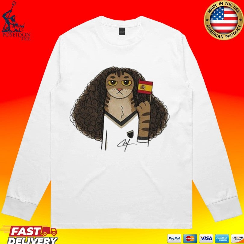 Curly Hair Cucurella Football Cat Meme T-shirt