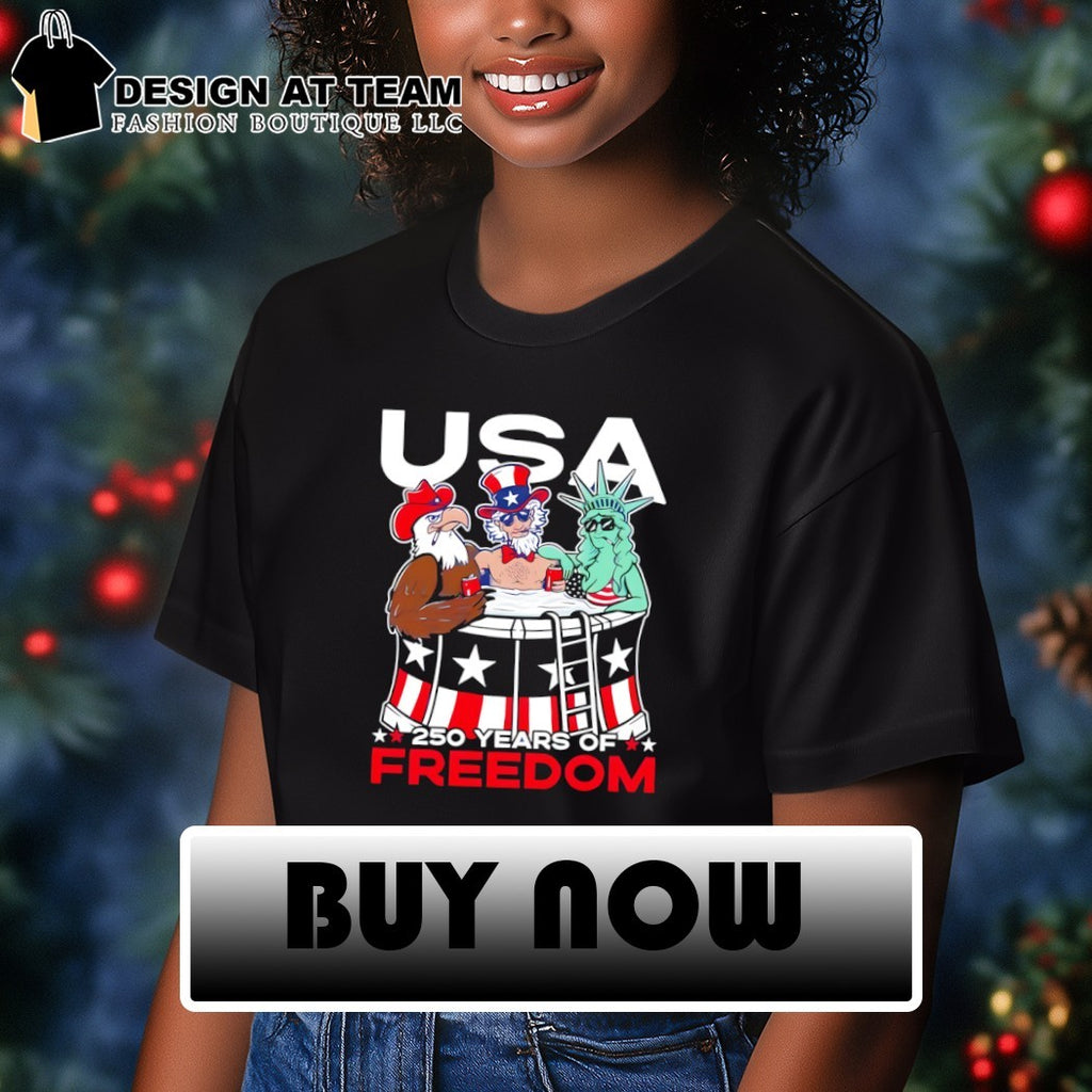 Eagle Uncle Sam and Statue of Liberty USA 250 Years of Freedom 4th of July shirt