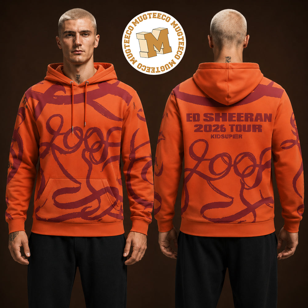 Ed Sheeran 2026 Tour Kid Super Two Sided Hoodie Shirt