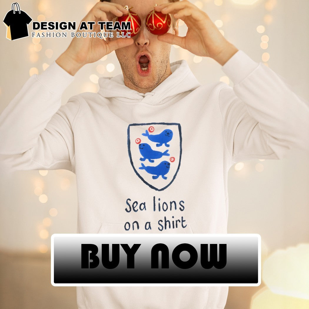 England National Football sea lions on a shirt