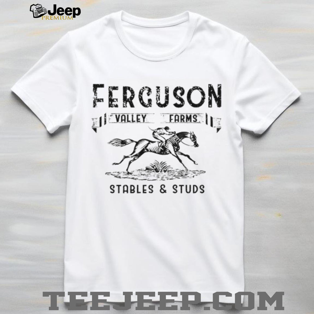 Ferguson Valley Farms Horse Racing Stables Vintage T Shirt
