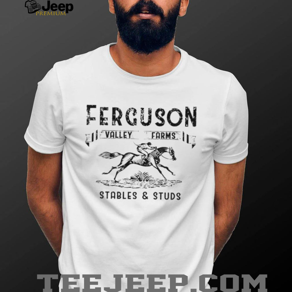 Ferguson Valley Farms Horse Racing Stables Vintage T Shirt