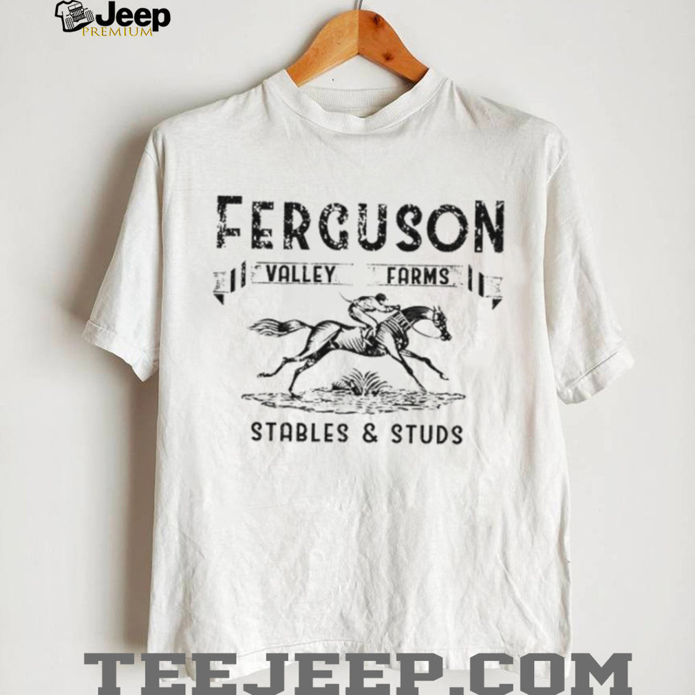Ferguson Valley Farms Horse Racing Stables Vintage T Shirt