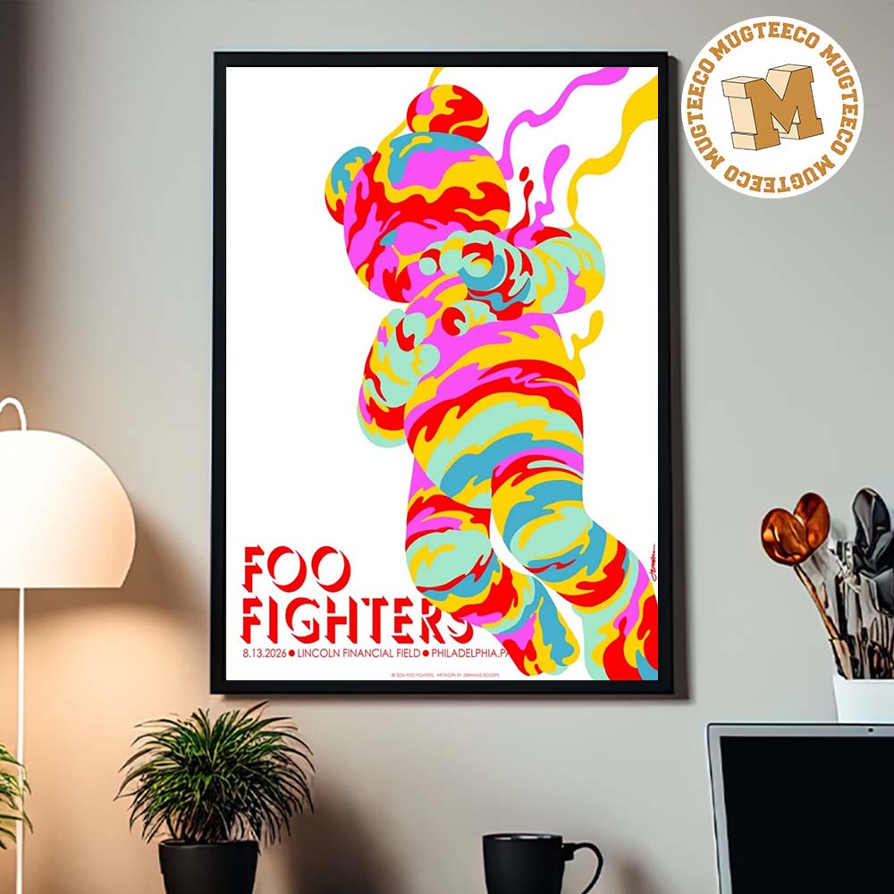 Foo Fighters PhiladelPhia PA 2026 Event Poster At Lincoln Financial Field On August 13 2026 Homde Decor Poster Canvas