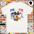 France Soccer Rooster Eiffel Tower Trophy Mascot 2026 World Cup Sport shirt