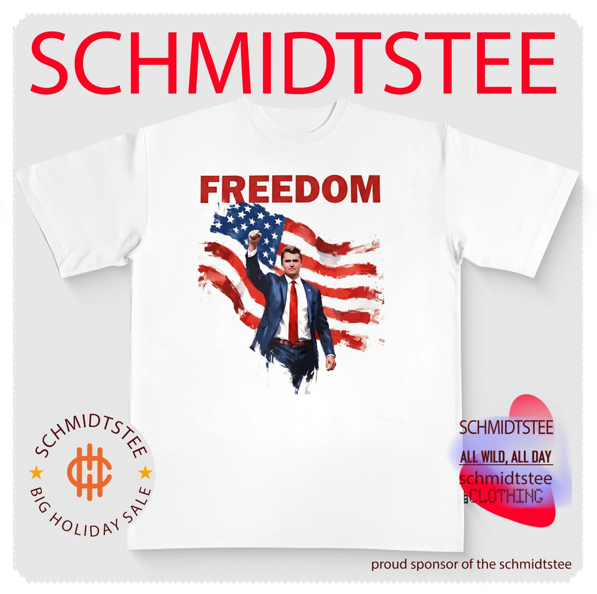 Freedom Charlie Kirk Memorial USA flag shirt