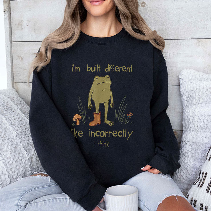 Frog I’m Built Different Like Incorrectly I Think T Shirt