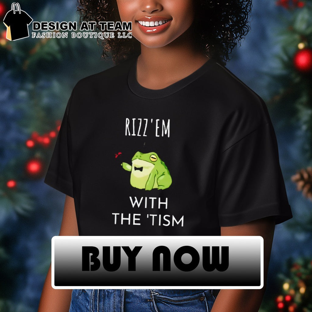 Frog rizz ’em with the ’tism shirt