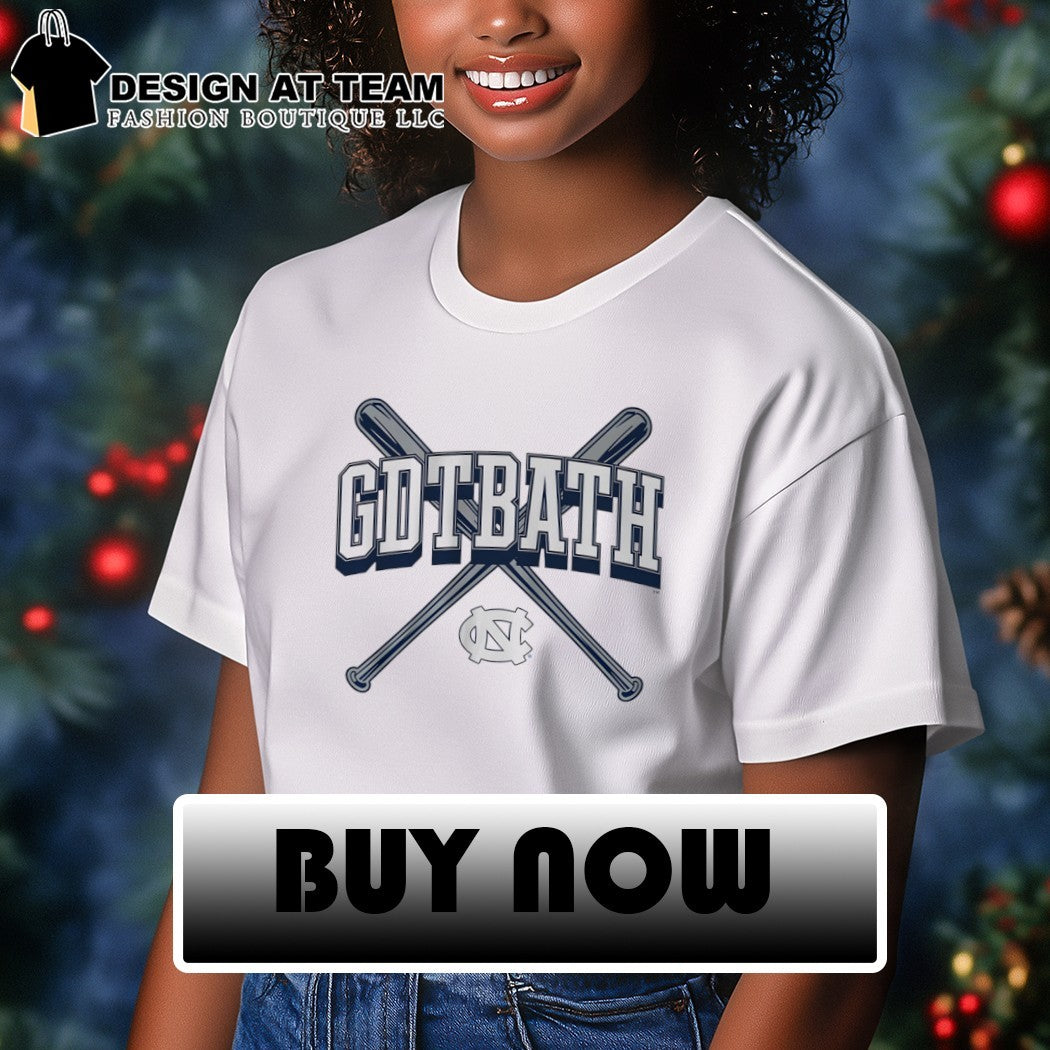 Gdtbath North Carolina Tar Heels Baseball MLB logo shirt