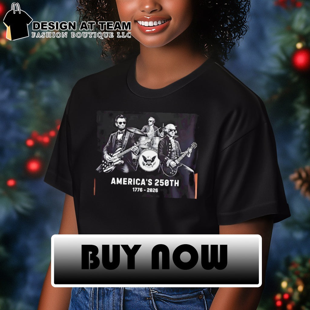 George Washington Lincoln Hamilton Playing Guitar 250 Years America Anniversary 1776-2026 shirt