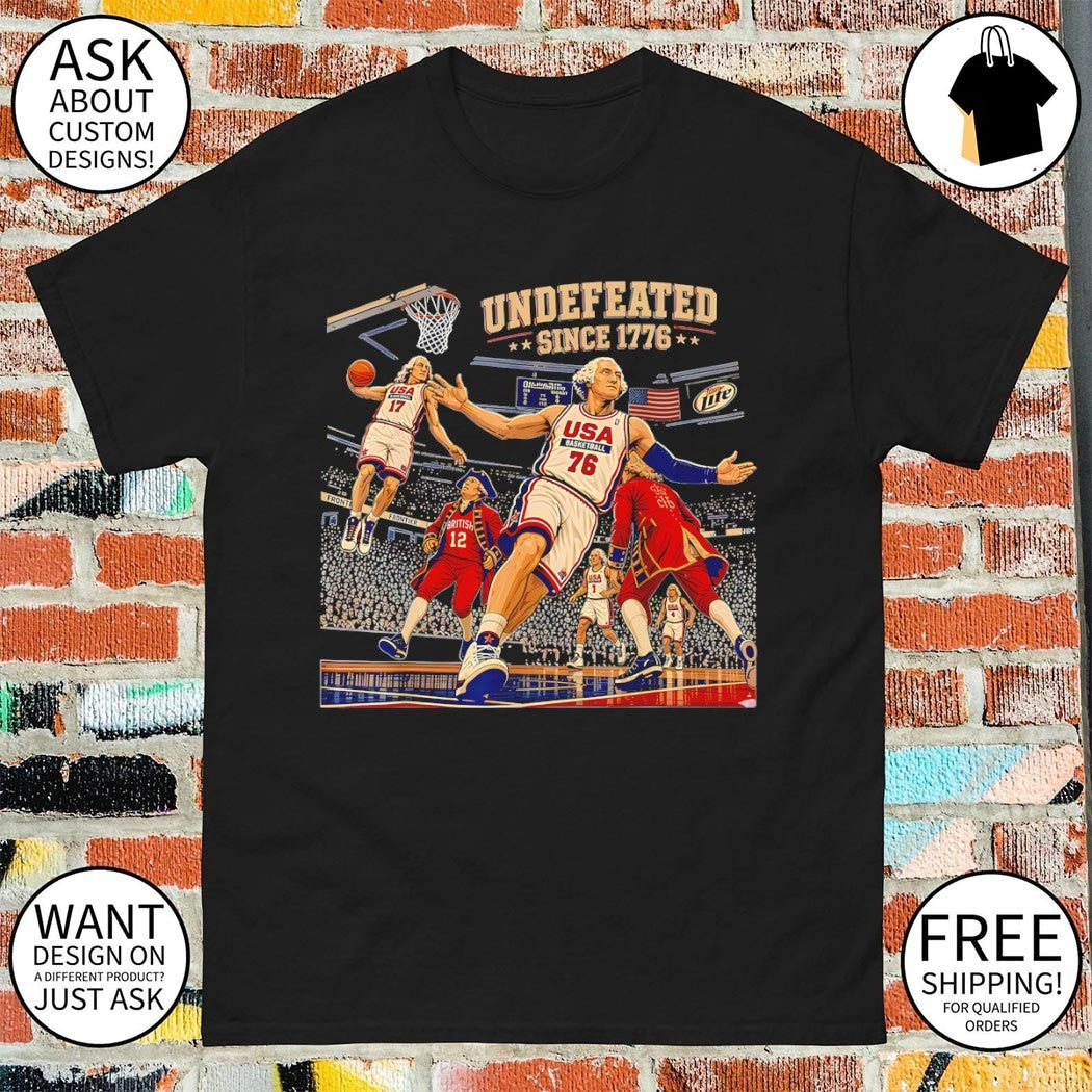 George Washington USA Basketball Undefeated Since 1776 America 4th of July shirt