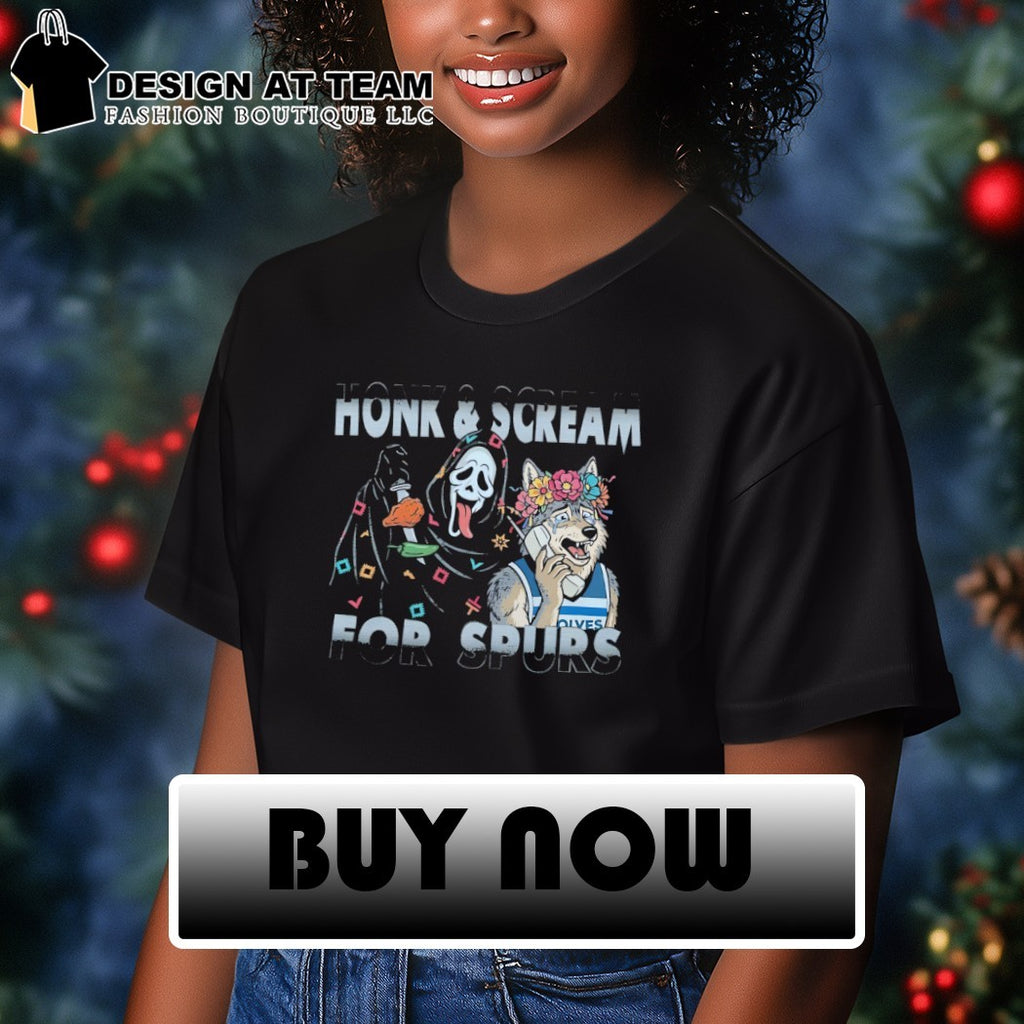 Ghostface and wolf Minnesota Timberwolves fan Honk and Scream for San Antonio Spurs basketball shirt